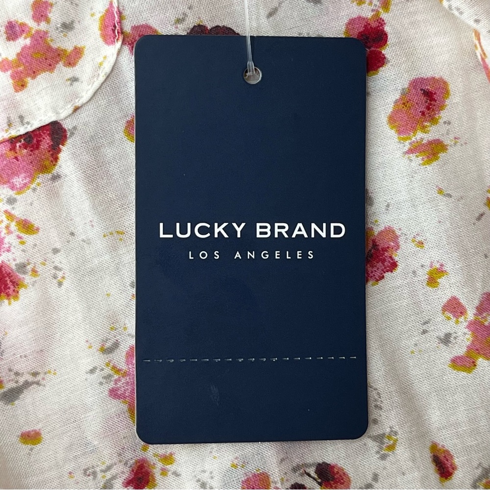 LUCKY BRAND NWT WOMEN’S LONG SLEEVE BUTTON UP SHIRT ONE POCKET POET SHIRT - Picture 6 of 13